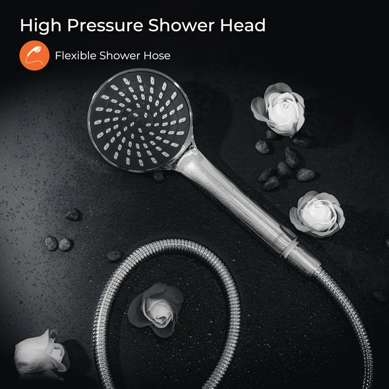 High Pressure Shower Head, Single Function Hand Shower