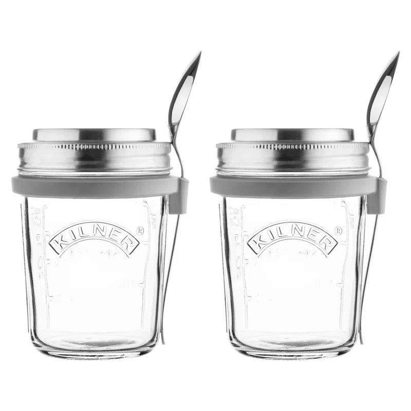 Kilner Breakfast 350ml Storage Jar (Set of 2)