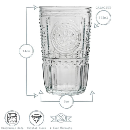 Highball Glasses - 475ml (set of 6)