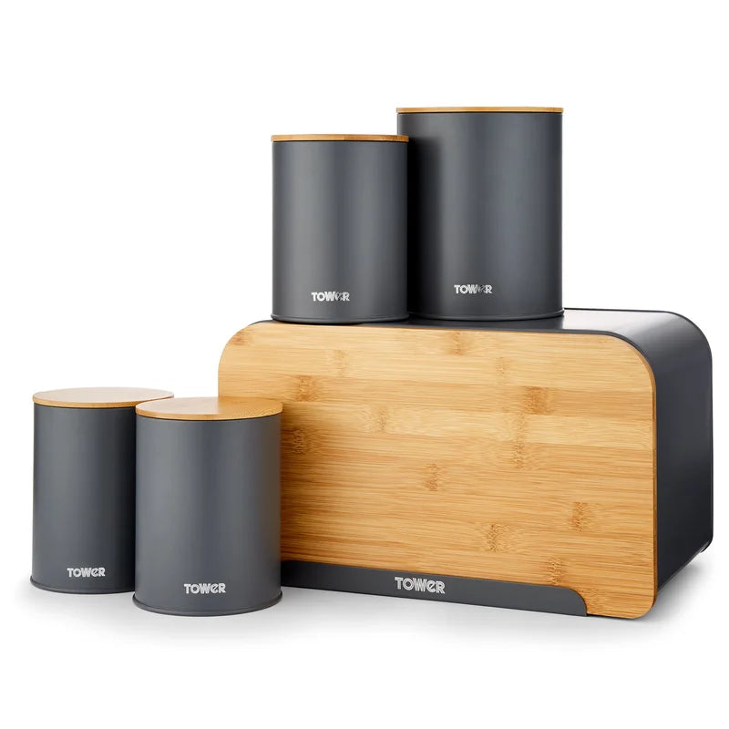 Set of 5 Containers and 5 Lids by Tower