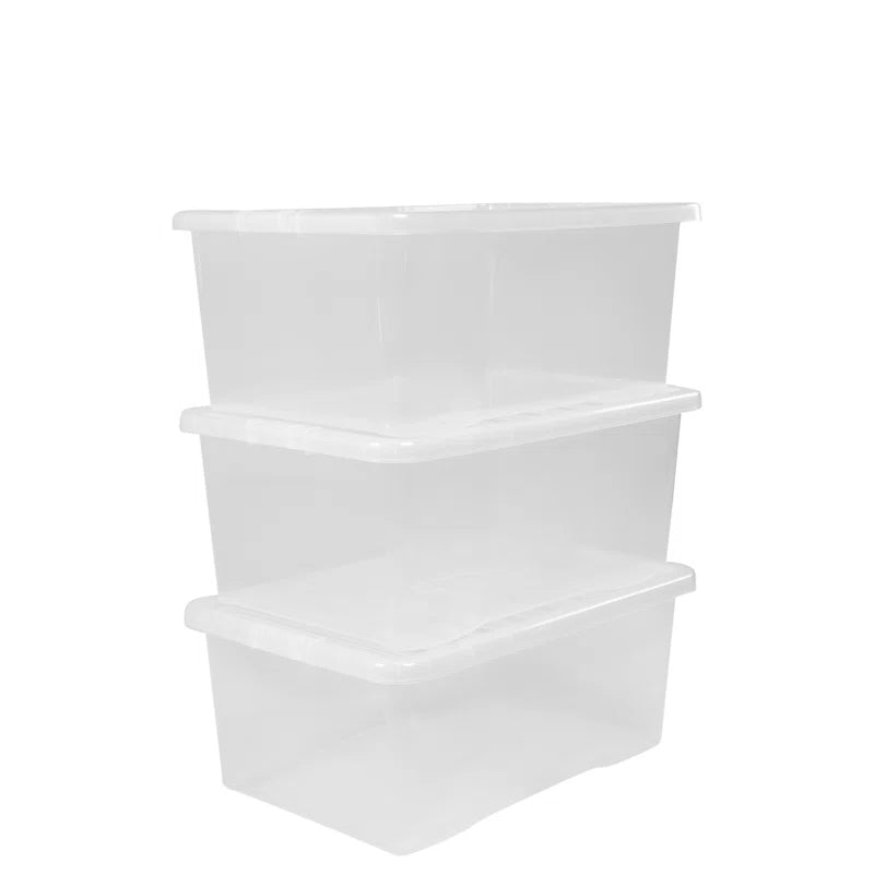 Plastic Storage Boxes (Set of 3)