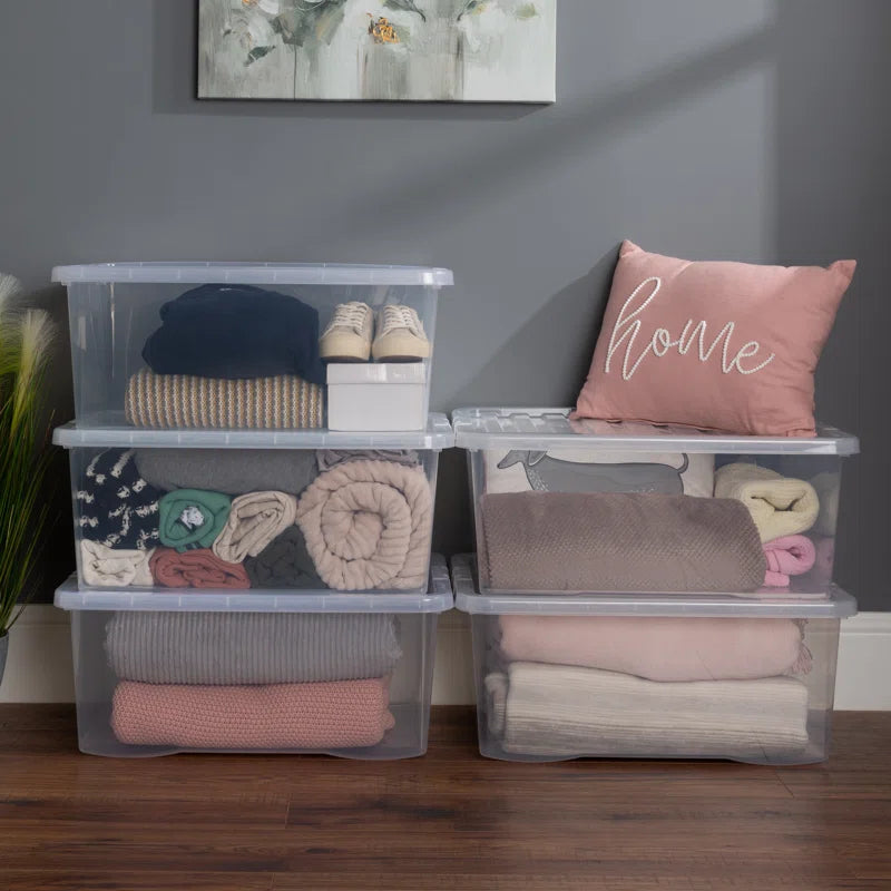 Plastic Storage Boxes (Set of 5)