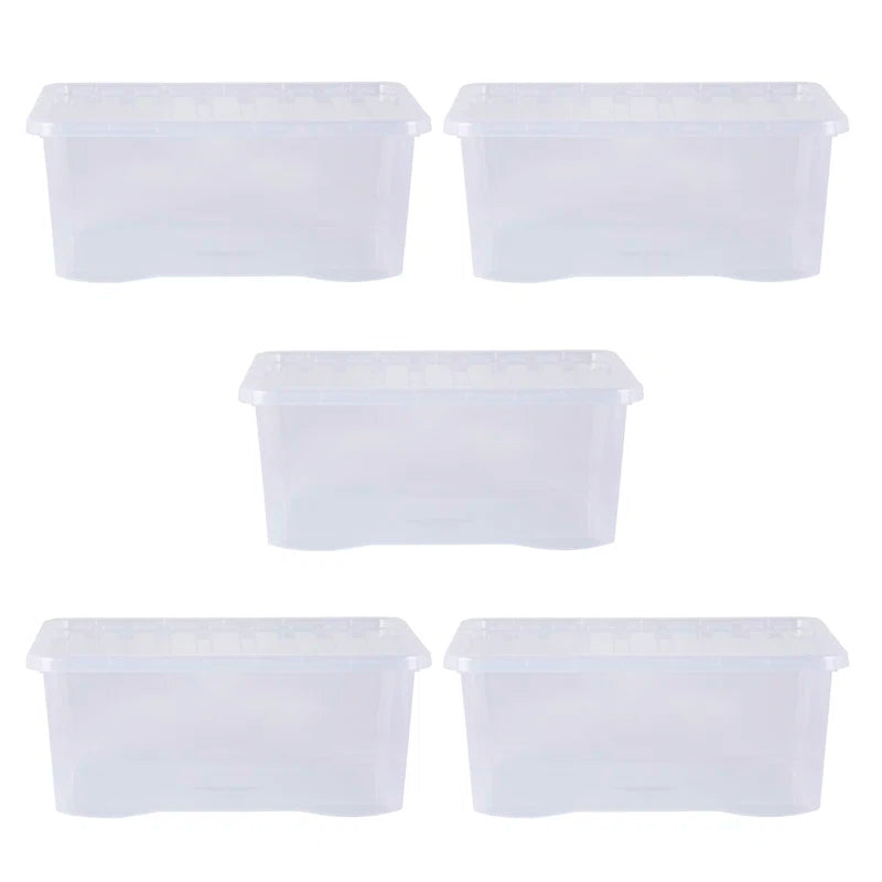 Plastic Storage Boxes (Set of 5)